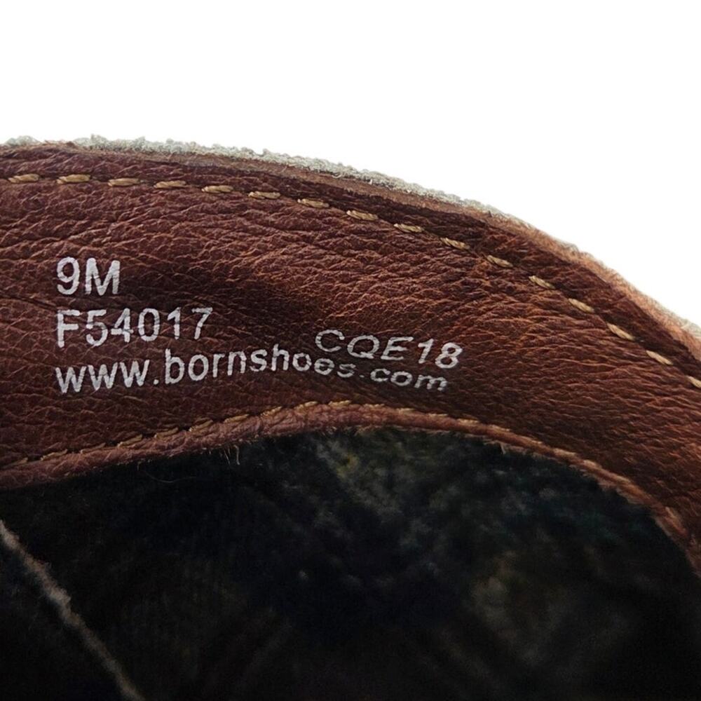Born Brown Suede Leather Side Zip Carmel Harness Western Ankle Boots Size 9 M - Picture 9 of 10